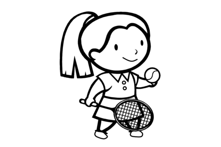 Coloriage Tennis 01 – 10doigts.fr